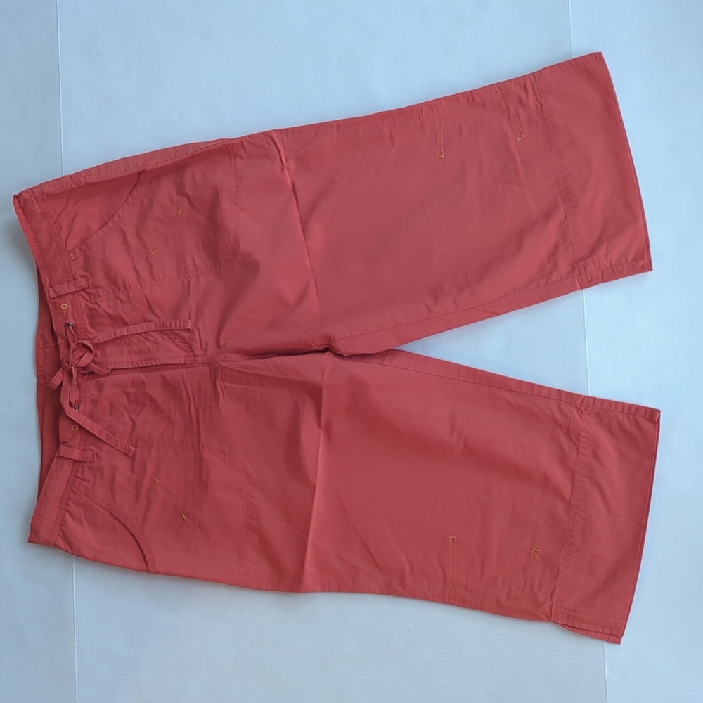 Columbia Hiking Capri Cotton Nylon Pants MEDIUM Coral